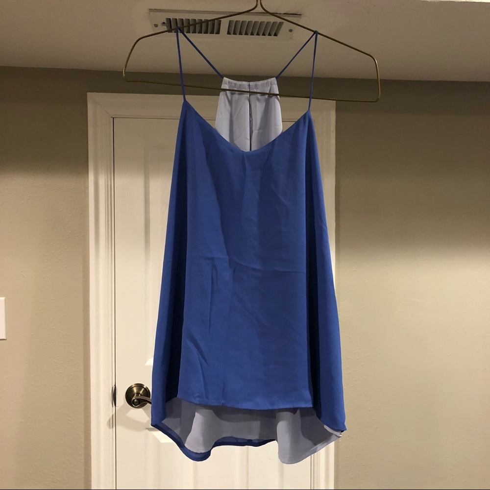 Express spaghetti strap crepe top